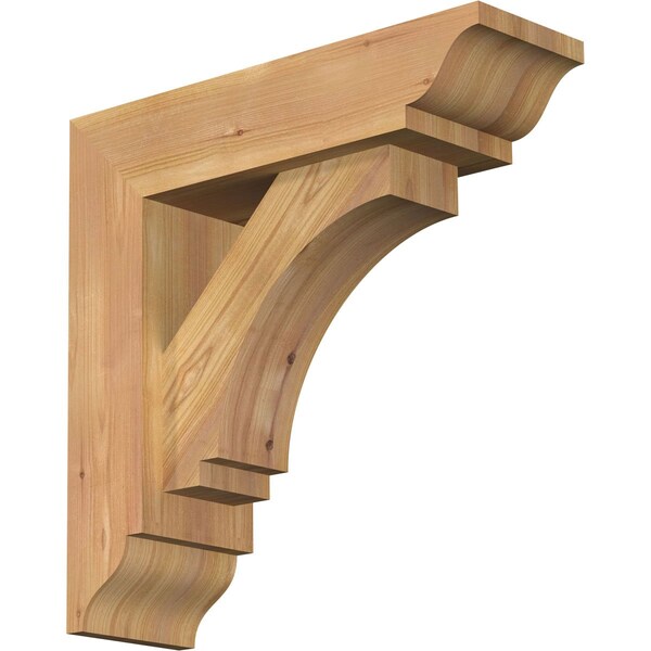 Ekena Millwork Imperial Traditional Smooth Bracket w/ Offset Brace, Western Red Cedar, 5 1/2"W x 18"D x 18"H BKT0604X18X18IMP01SWR - main
